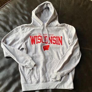 Pro Edge Gray Wisconsin Pullover Hoodie